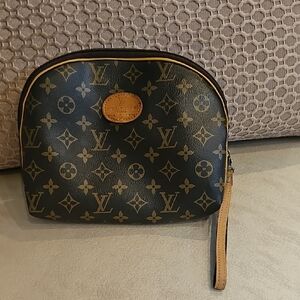 Louis Vuitton Brown and Tan Monogram Pouch